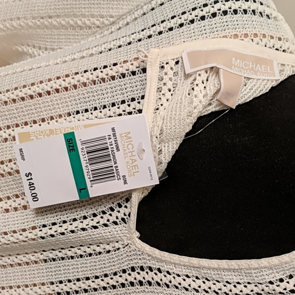 🔥MICHAEL KORS Boho Bell-Sleeve Shift Bone Dress - Picture 7 of 7